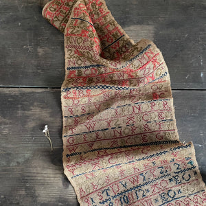 Antique Long Victorian Sampler