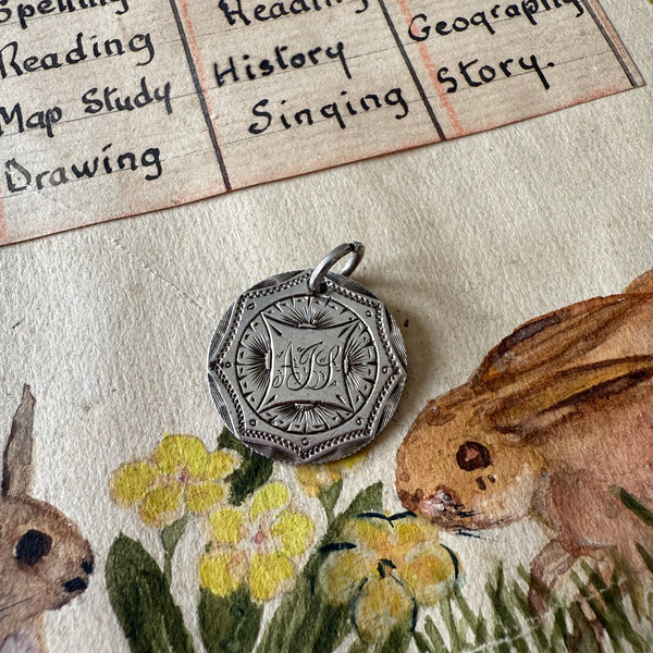 Victorian AJS Love Token Charm