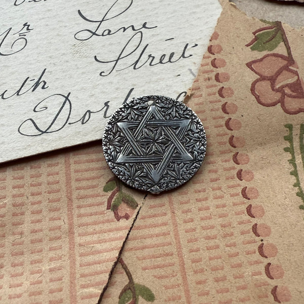 Victorian Star of David Love Token Charm
