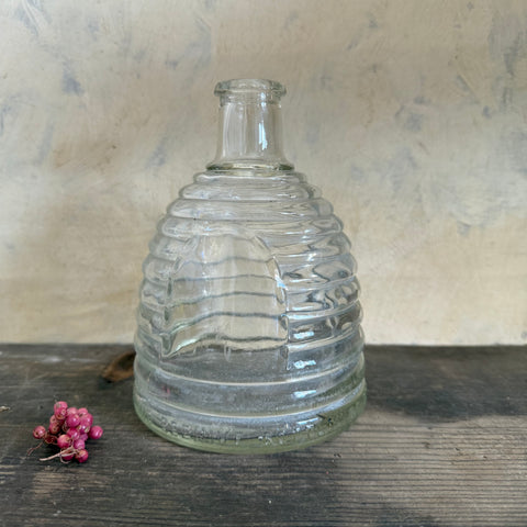 Antique Beehive Glass Bottle