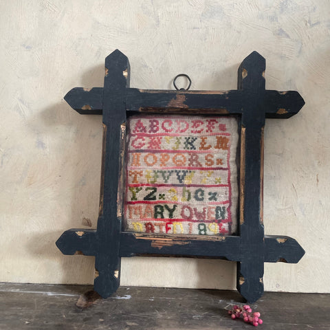 Antique Framed Victorian Sampler