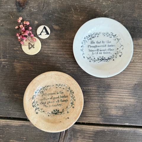 Antique 1840s Motto Plate