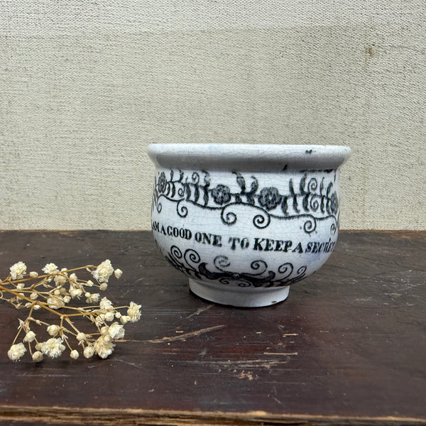 Antique Victorian Motto Pots