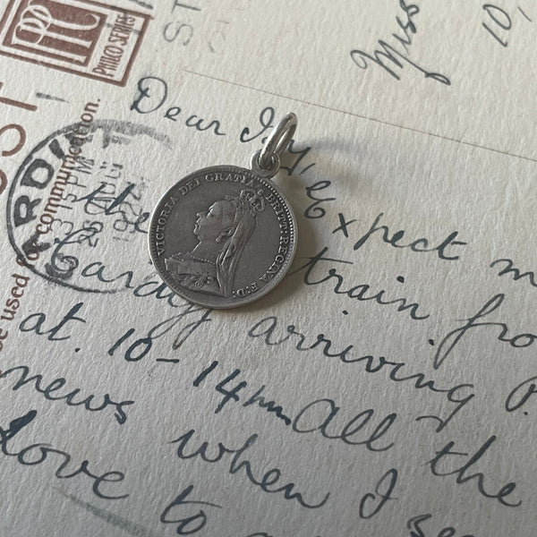 Victorian AMS Dove Love Token Charm