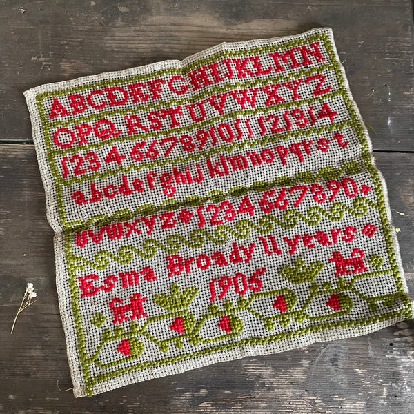 Antique 1905 Sampler