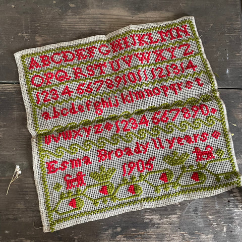 Antique 1905 Sampler