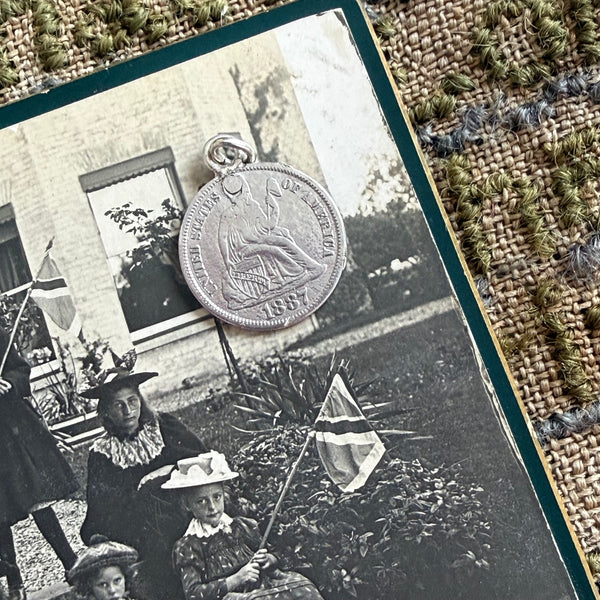Victorian J Love Token Charm