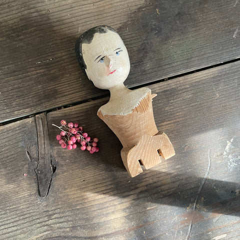 Vintage Peg Doll Head