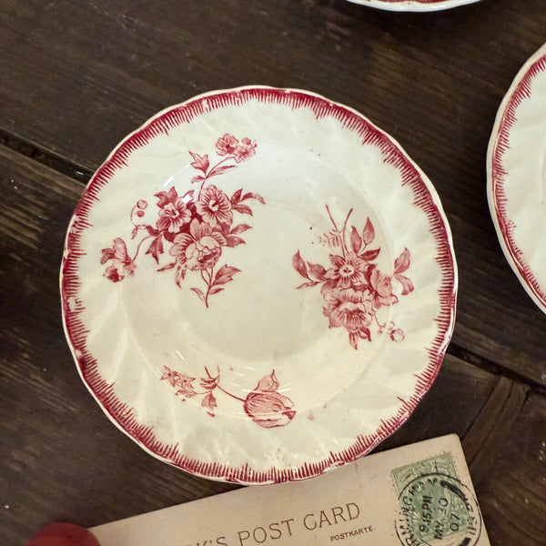 Antique Floral Pink Child Dishes
