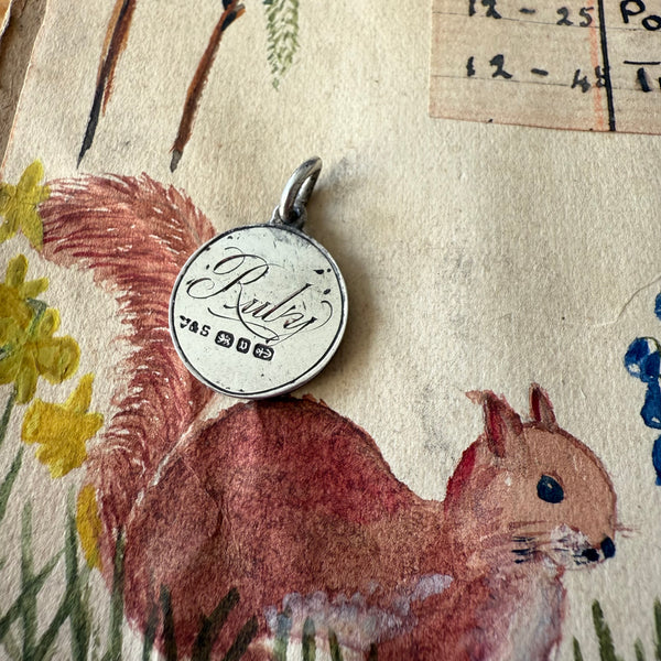 Victorian Ruby Love Token Charm