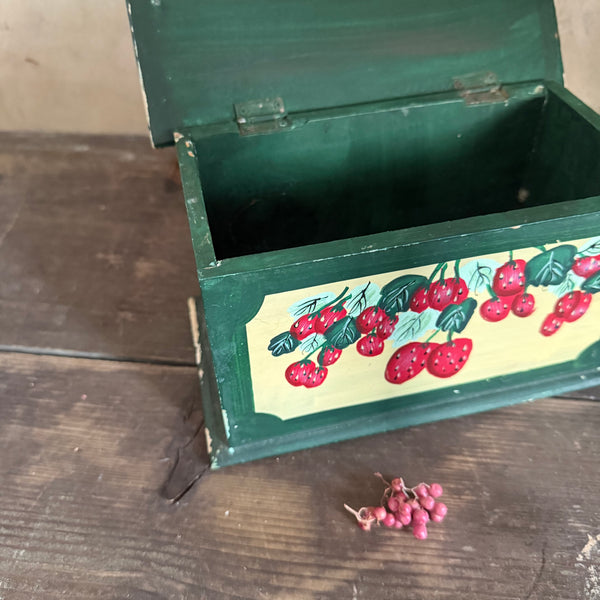 Vintage Strawberry painted box