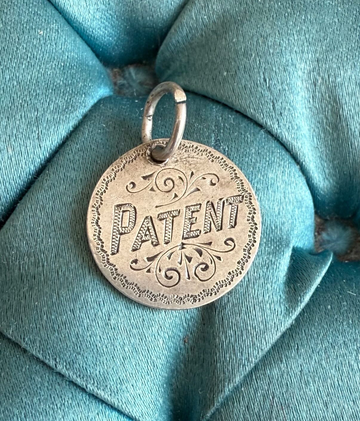 Patent Love Token Pendant Charm