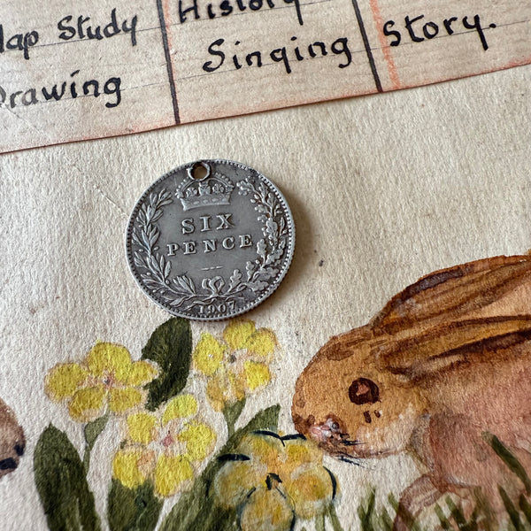 Victorian D 1908 Love Token Charm