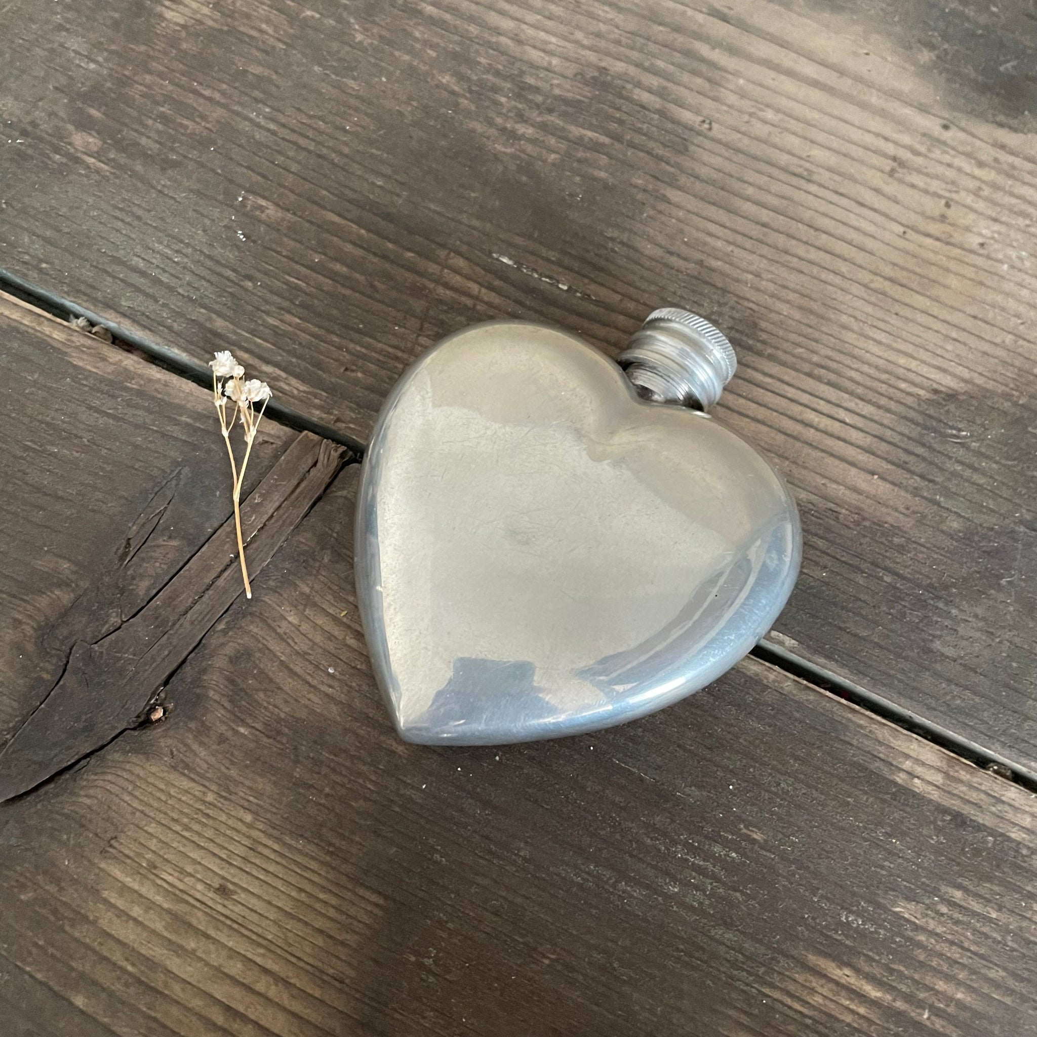 Vintage Heart Flask