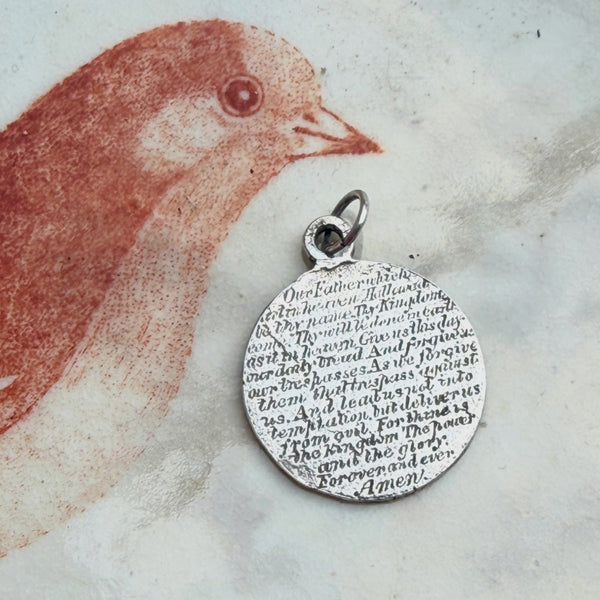 Victorian Lords Prayer Love Token Charm