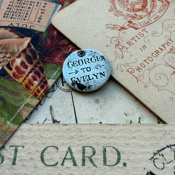 Victorian George to Evelyn Love Token Charm