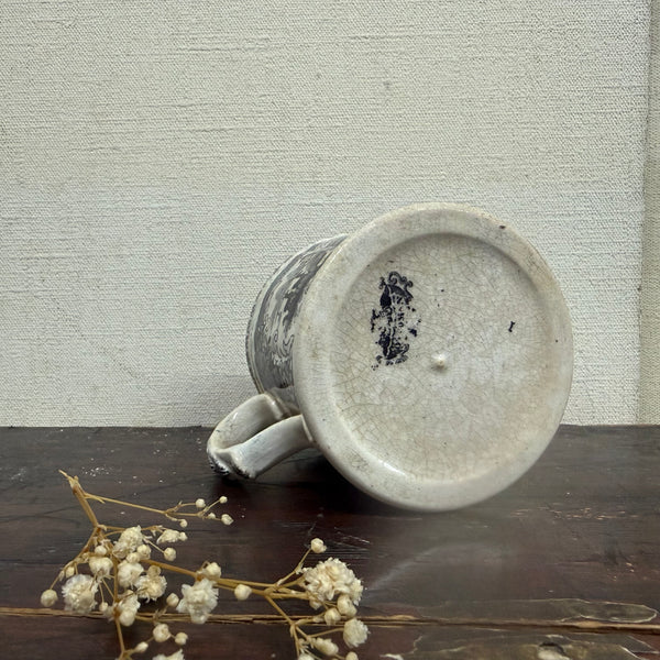Antique Black & White Transfer Cup