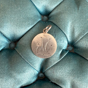 Victorian M Love Token Charm