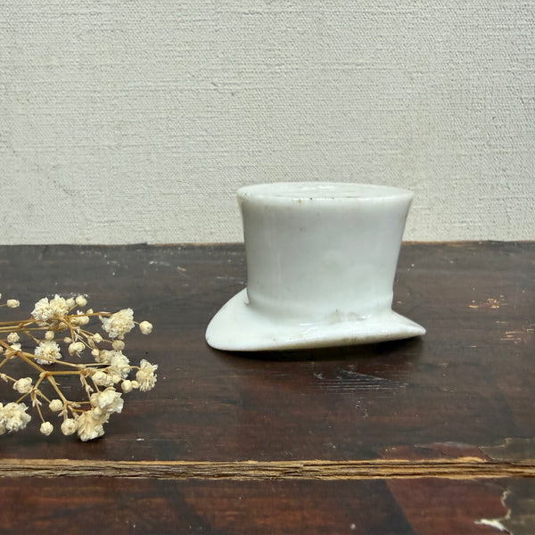 Antique Ceramic Matches Holder Hat