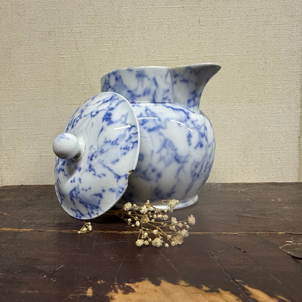 Beautiful Antique Marble Transfer Jug with Lid