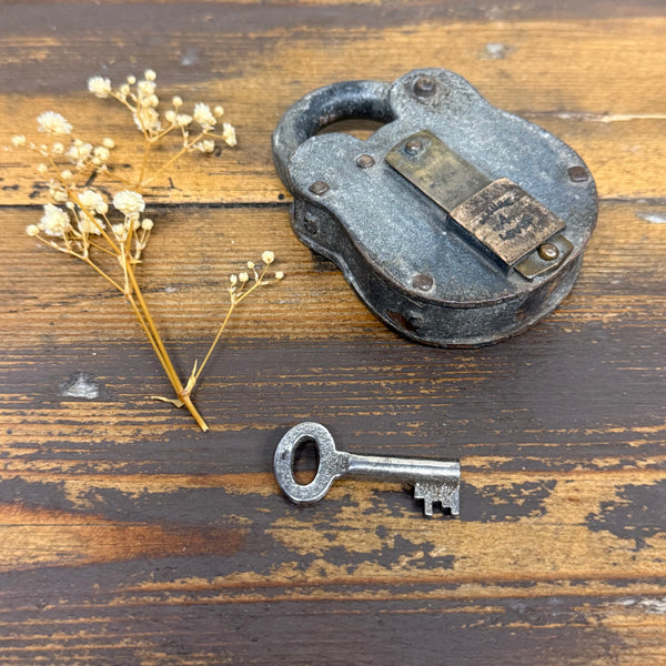 Vintage Chunky Lock with Key