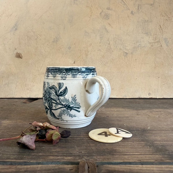 Victorian Blue & White Cup