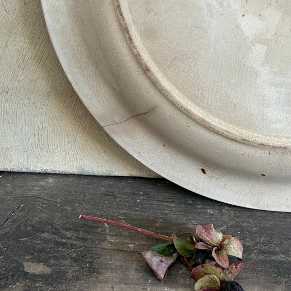 Antique Pink Floral Plate