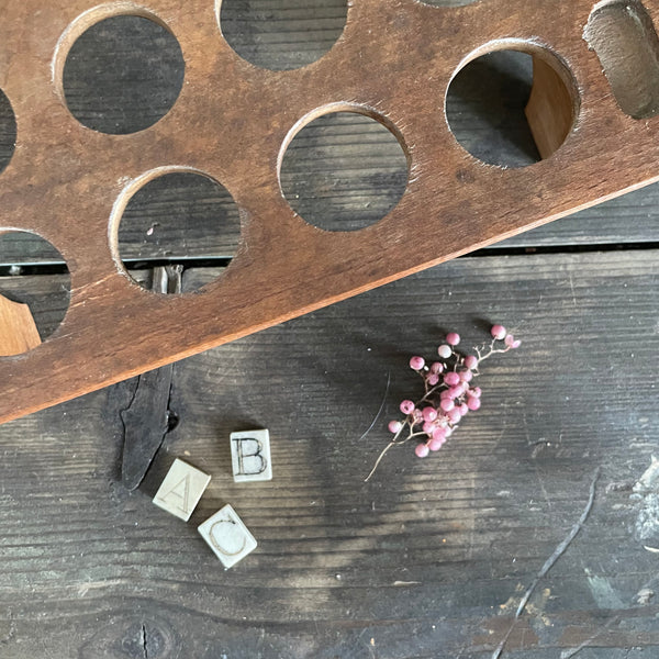 Vintage Wooden Egg Rack