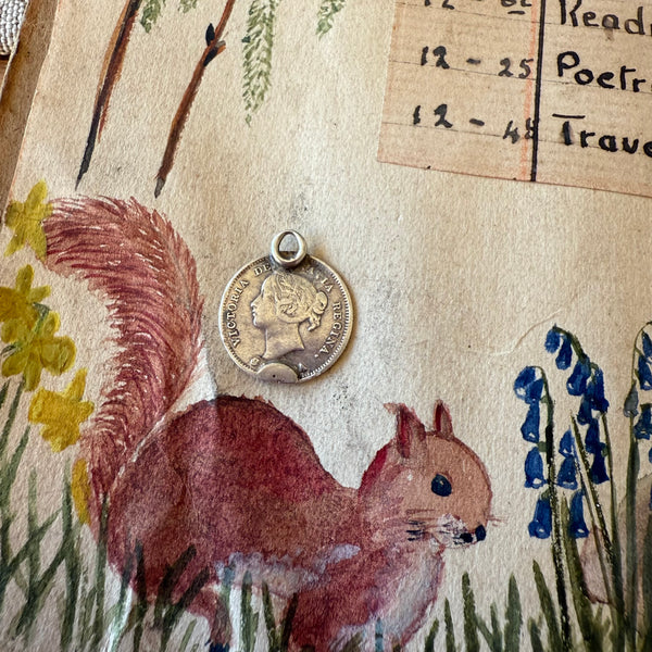 Victorian Bird Love Token Charm