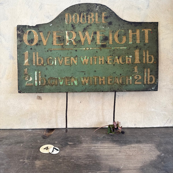 Antique Butchers Toleware Signs