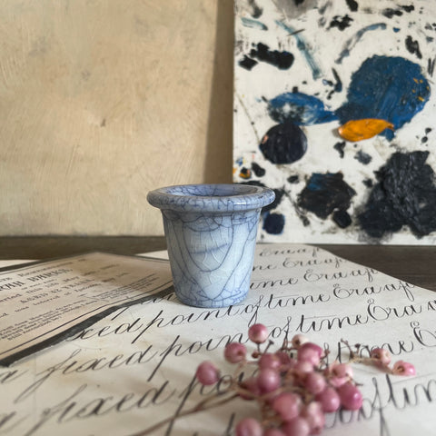 Antique Ceramic Ink Pot