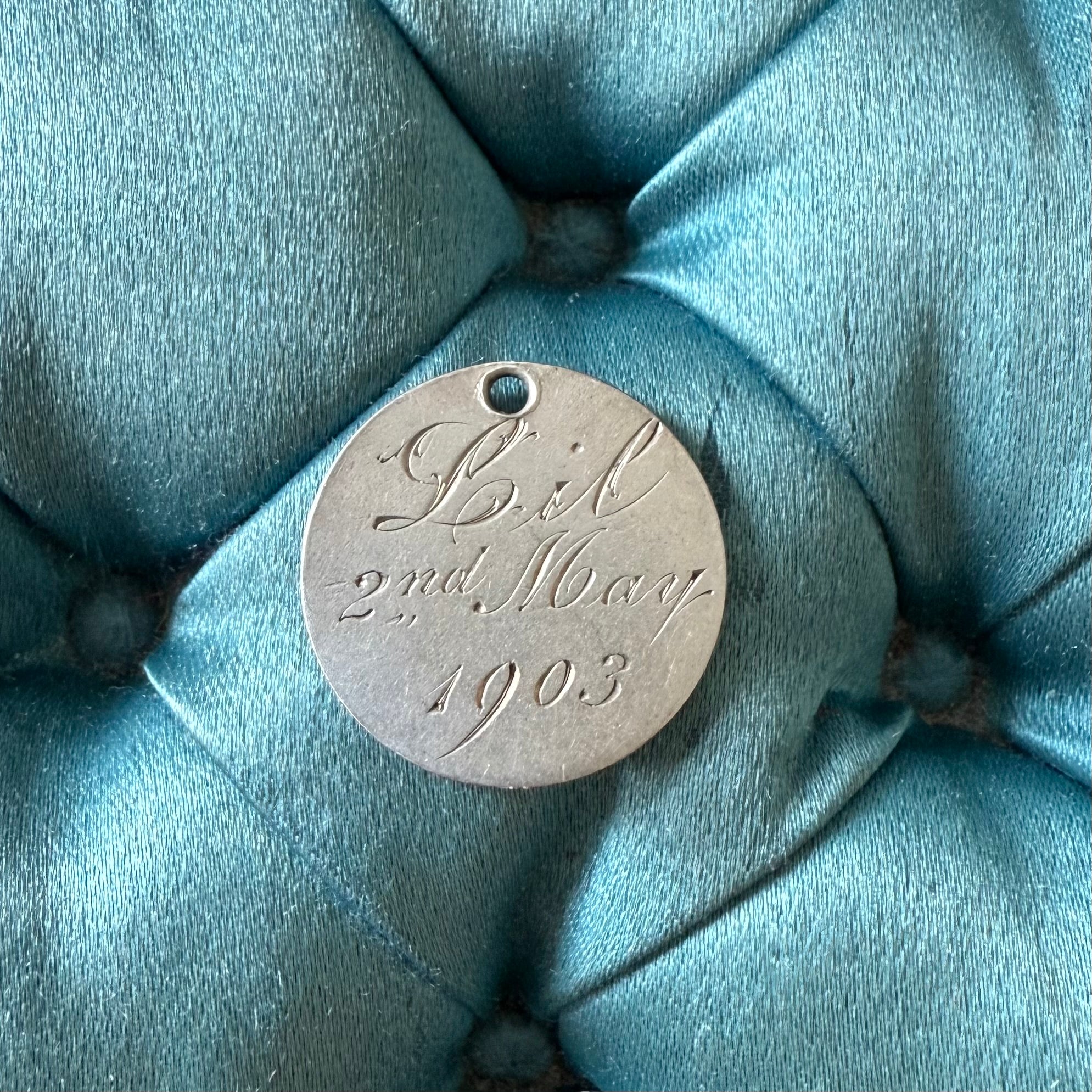 Victorian Lil 2nd May 1903 Love Token Charm