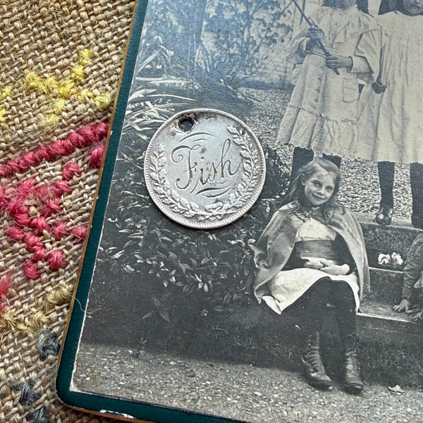 Victorian Fish Love Token Charm