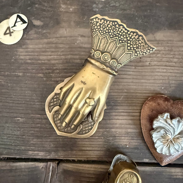 Antique Brass Hand Paper Clips