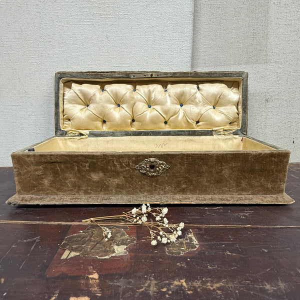 Antique Victorian Velvet Box