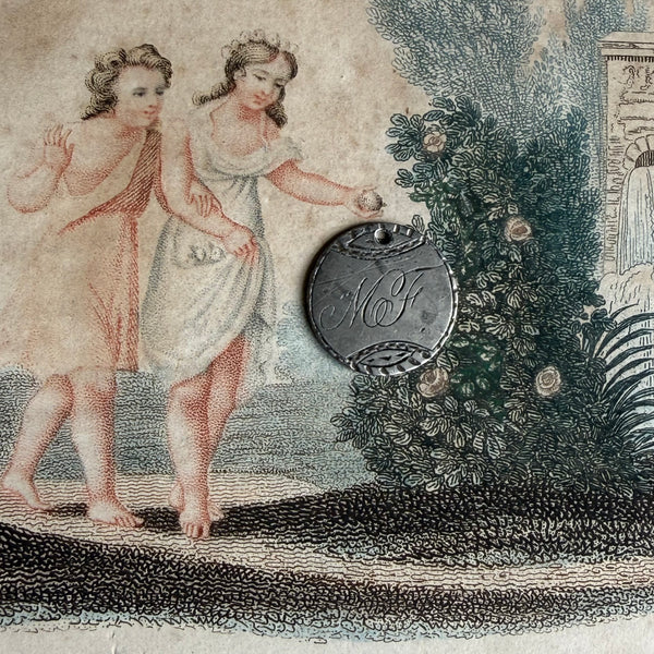 Victorian MF Love Token Charm