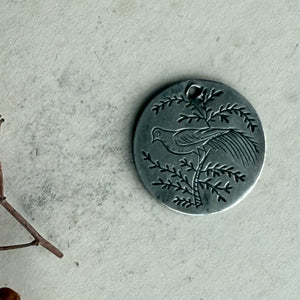Victorian Bird Love Token Charm