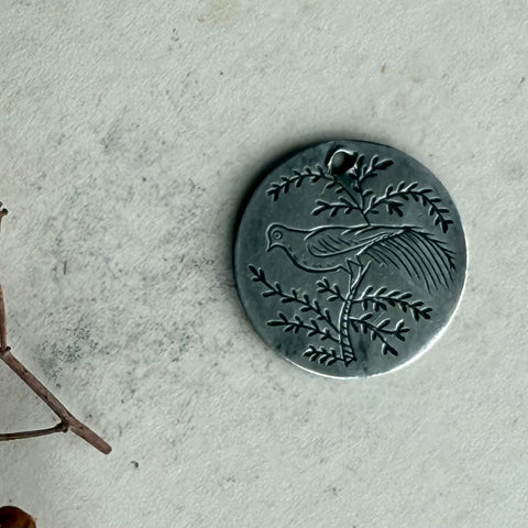 Victorian Bird Love Token Charm