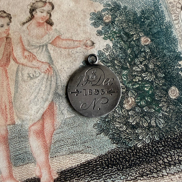 Victorian 19th Dec 1893 N. Love Token Charm