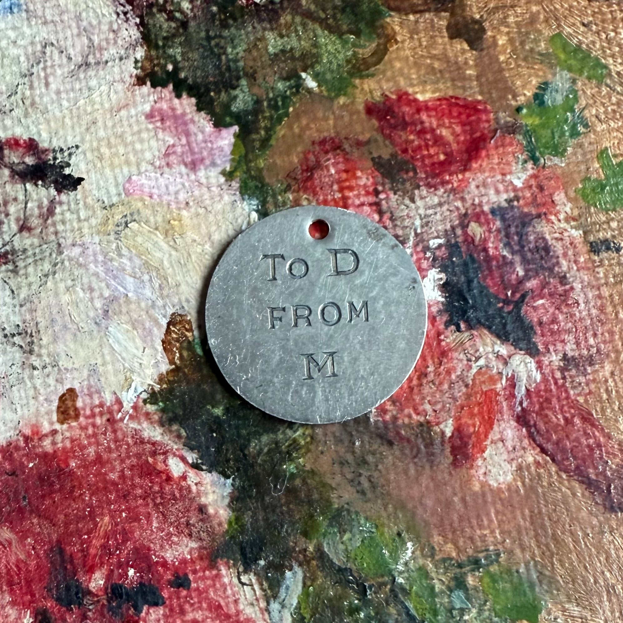 Victorian ‘To D from M’ Love Token Charm