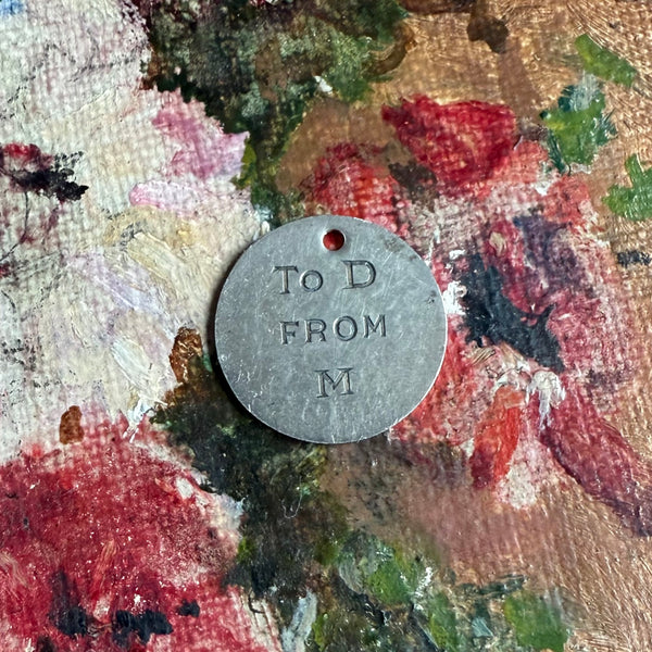 Victorian ‘To D from M’ Love Token Charm