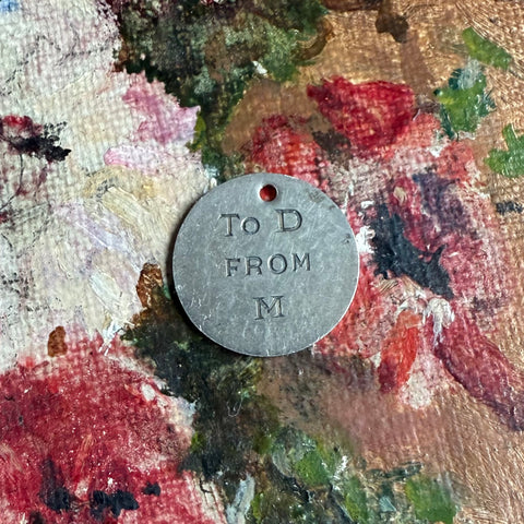 Victorian ‘To D from M’ Love Token Charm