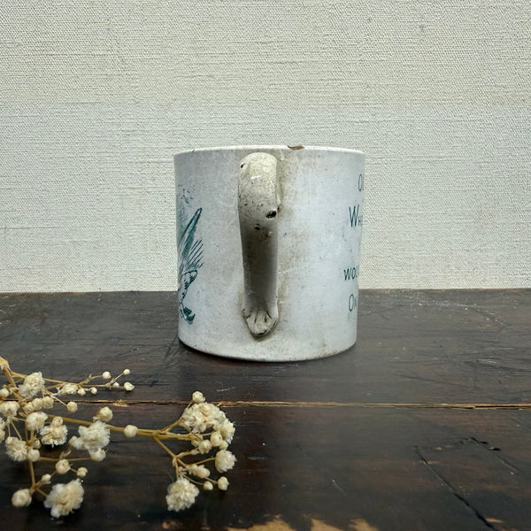 Antique Old Mother Goose Transfer Cup