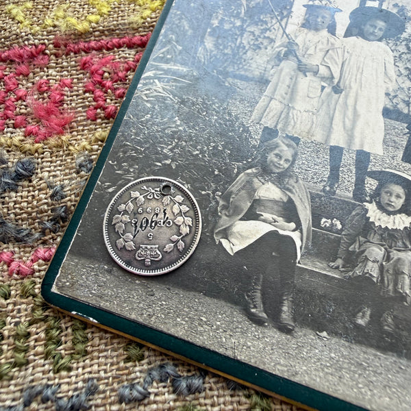 Victorian K Love Token Charm