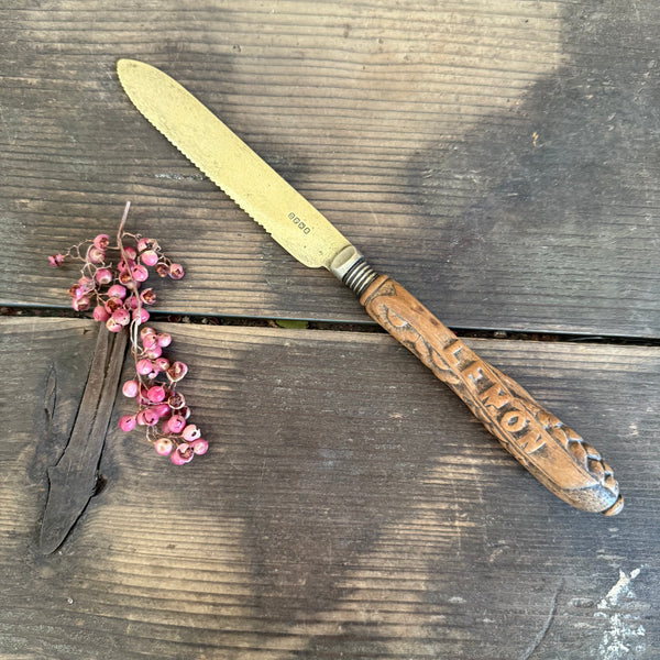 Antique Lemon Carved Handle Knife