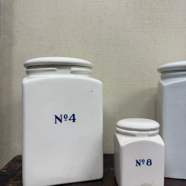 Antique Edwardian Number Pots