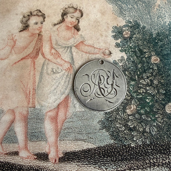 Victorian AY Love Token Charm