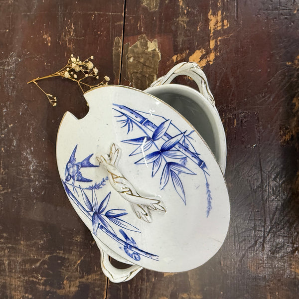 Vintage Blue Bird Transfer Tureen