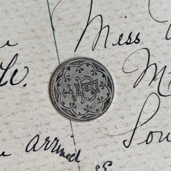 Victorian BE/EB Love Token Charm