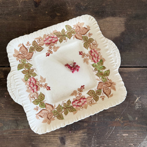 Vintage Floral Transfer Plate